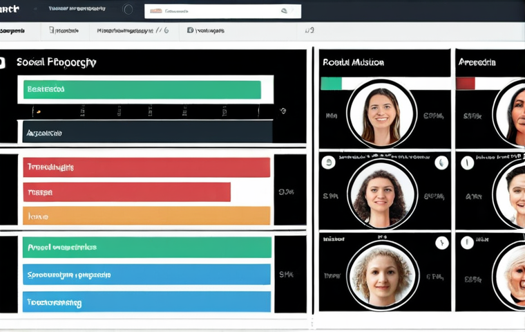 **
Prompt: AI analyzing social media data: dashboards displaying sentiment analysis, trending hashtags, and user demographics; focus on data collection & processing, NLP, and machine learning algorithms.
**
