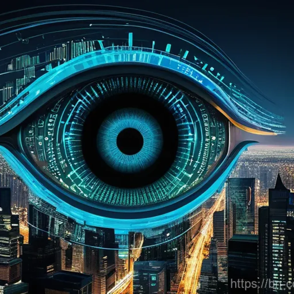 AI 기반 주식 예측 모델 - **AI's Omniscient Gaze on the Market**
    A sophisticated, stylized AI entity, represented by a glo...