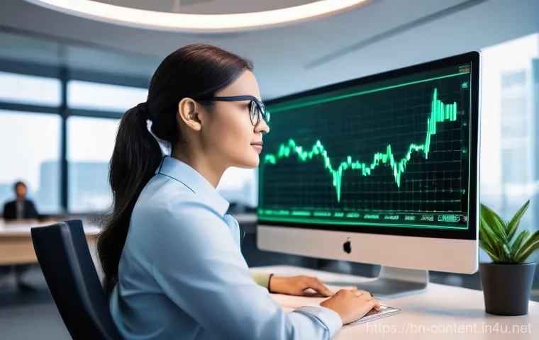 AI 기반 주식 예측 모델 - **The Duality of Market Analysis: Human vs. AI**
    A visually split image or composition that dram...